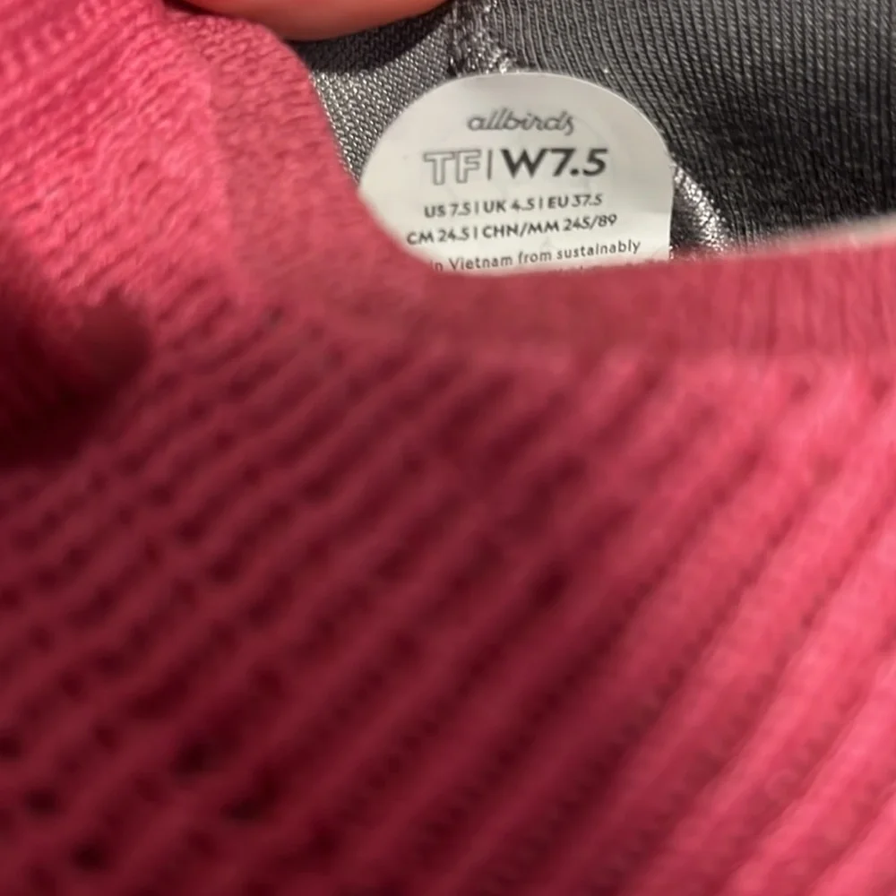 Allbirds Tree Flyer‎ Sneakers Lux Pink/Blizzard Size 7.5
